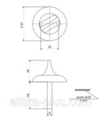 Поворотник Apecs TT -0705-8-CR к задвижке L 0260